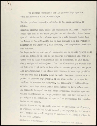 Vida laboral del general Lázaro Cárdenas: Antecedentes y problemas de la implementación de la Reforma Agraria
