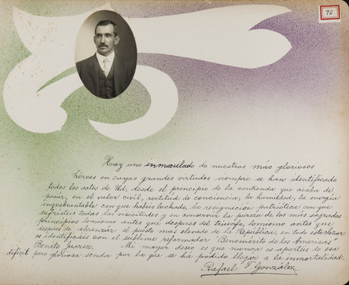 Lámina de Rafael F. González para Francisco I. Madero (atribuido)