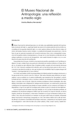El Museo Nacional de Antropología: una reflexión a medio siglo