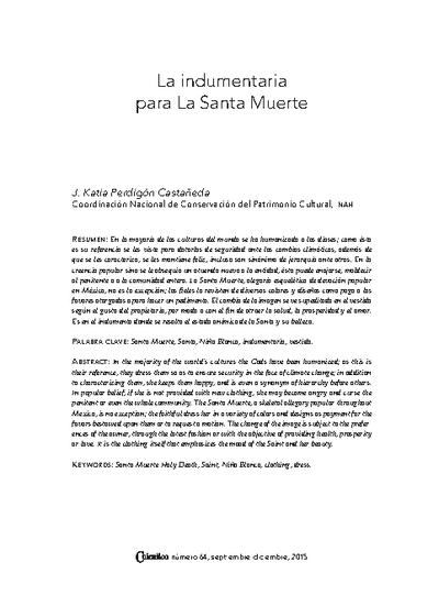 La indumentaria para la Santa Muerte