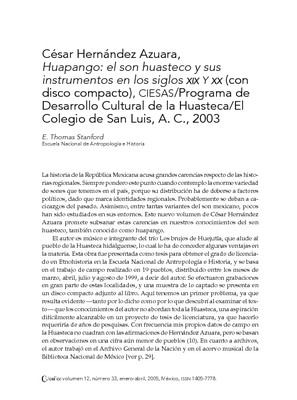 Huapango: el son huasteco y sus instrumentos en los siglos XIX Y XX