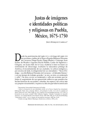 Justas de imágenes e identidades políticas y religiosas en Puebla, México, 1675-1750