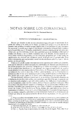 Notas sobre los comanches