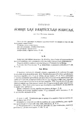 Estudio sobre las partículas nahuas.