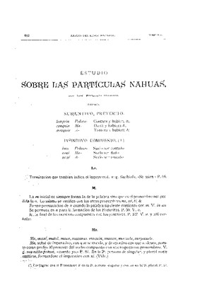 Estudio sobre las partículas nahuas.