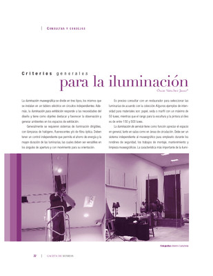 Criterios generales para la iluminación