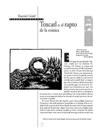 Toxcatl o el rapto de la música