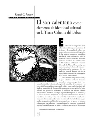 El son calentano como elemento de identidad cultural en la Tierra Caliente del Balsas