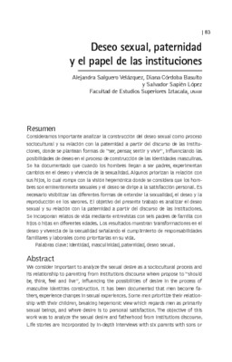 Deseo sexual, paternidad y el papel de las instituciones
