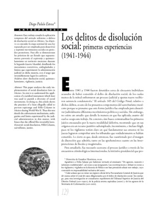 Los delitos de disolución social: primeras experiencias (1941-1944)