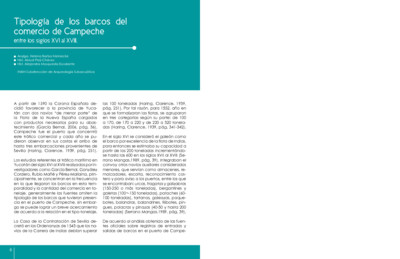 Tipología de los barcos de comercio de Campeche entre los siglos XVI al XVIII