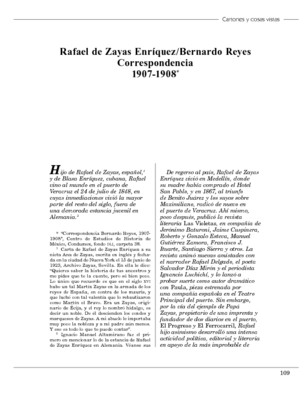 Rafael de Zayas Enríquez/Bernardo Reyes Correspondencia 1907-1908