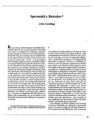 Speranskii y Batenkov