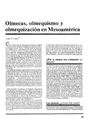 Olmecas, olmequismo y olmequización en Mesoamérica