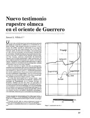 Nuevo testimonio rupestre olmeca en el oriente de Guerrero