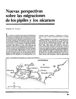 Nuevas perspectivas sobre las migraciones de los pipiles y los nicaraos