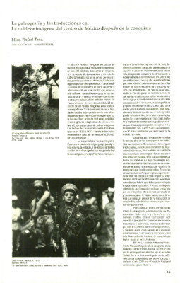 La paleografía y las traducciones en: La nobleza indígena del centro de México después de la conquista