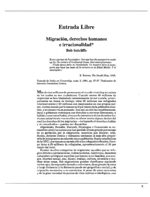 Migración, derechos humanos e irracionalidad 