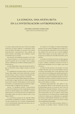 La concha, una nueva ruta en la investigación antropológica