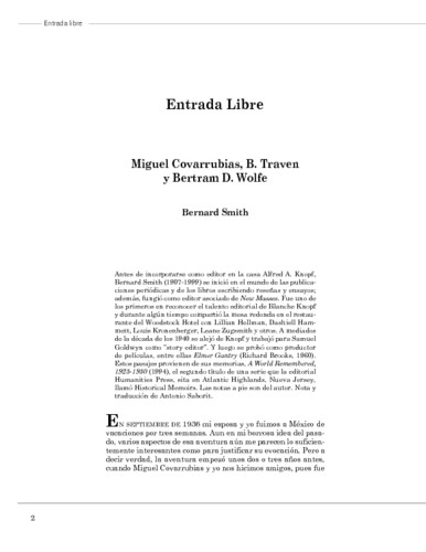 Miguel Covarrubias, B. Traven y Bertram D. Wolfe