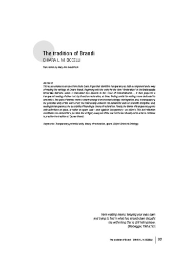 The tradition of Brandi