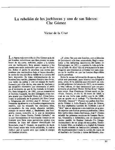 La rebelión de los juchitecos y uno de sus líderes: Che Gómez