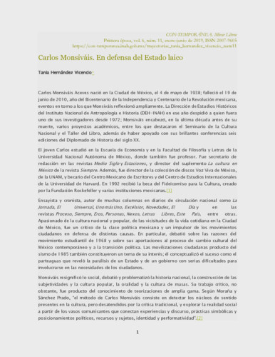 Carlos Monsiváis. En defensa del Estado laico