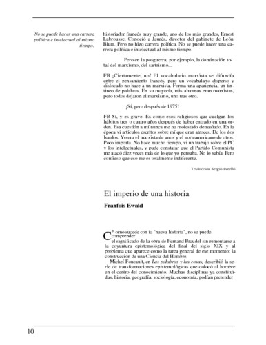 El imperio de una historia. (El Mediterráneo en los Tiempos de Braudel)