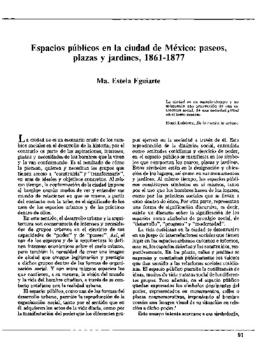 Espacios públicos en la ciudad de México: paseos, plazas y jardines, 1861-1877