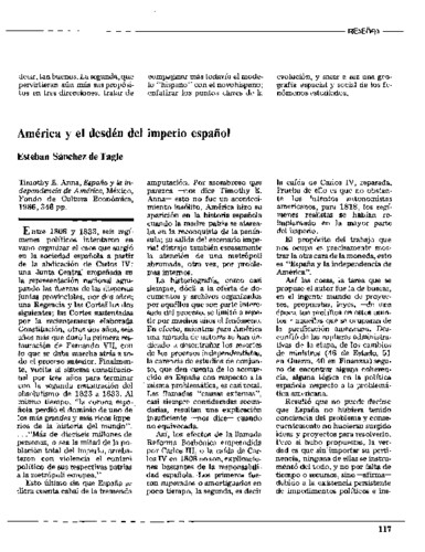 América y el desden del imperio español