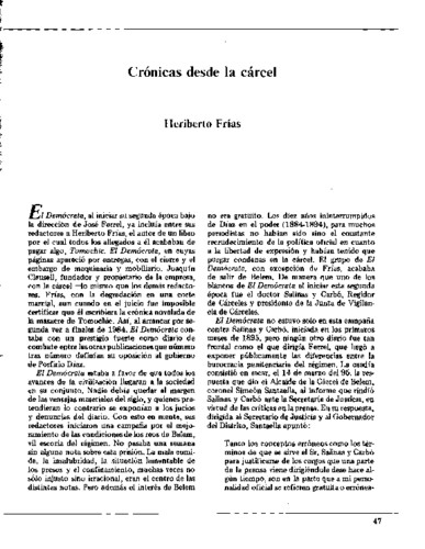 Crónicas desde la cárcel