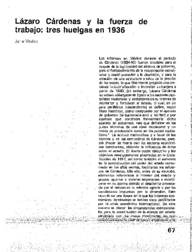 Lázaro Cárdenas y la fuerza de trabajo: tres huelgas en 1936