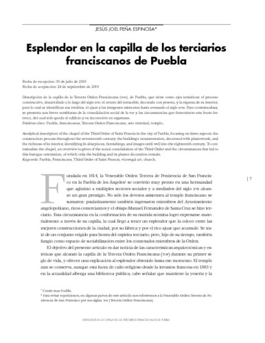 Esplendor en la capilla de los terciarios franciscanos de Puebla