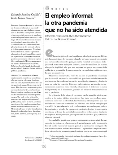 El empleo informal: la otra pandemia que no ha sido atendida
