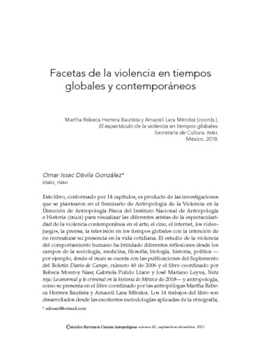 Facetas de la violencia en tiempos globales y contemporáneos