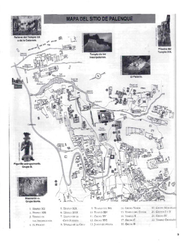 Mapa de sitio de Palenque