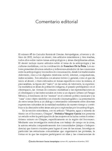 Comentario editorial