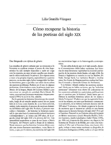 Cómo recuperar la historia de las poetisas del siglo XIX