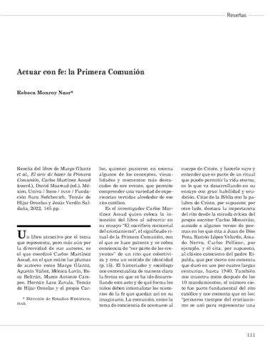 Actuar con fe: la Primera Comunión