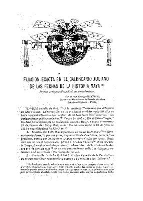 Fijación exacta en el calendario juliano de las fechas de la historia maya.