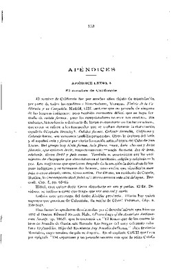 Apéndice letra A. El nombre de California.
