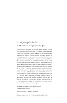 Antigua galería de retratos al daguerreotipo