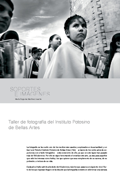 Taller de fotografía del Instituto Potosino de Bellas Artes