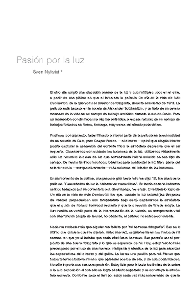 Pasión por la luz