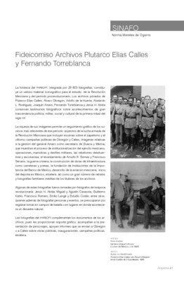 Fideicomiso Archivos Plutarco Elías Calles y Fernando Torreblanca