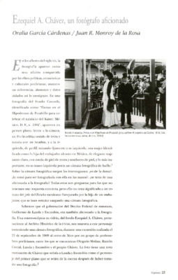 Ezequiel A. Chávez, un fotógrafo aficionado