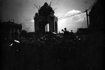 Construcción del monumento a la Revolución