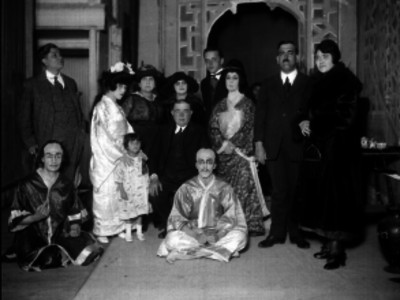 Actores y empresarios teatrales, retrato de grupo