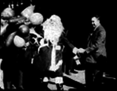 Actor caracterizando a Santa Claus