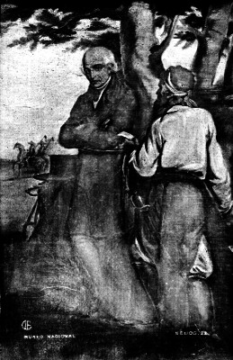Miguel Hidalgo con un hombre, pintura exhibida en el "Museo Nacional"
